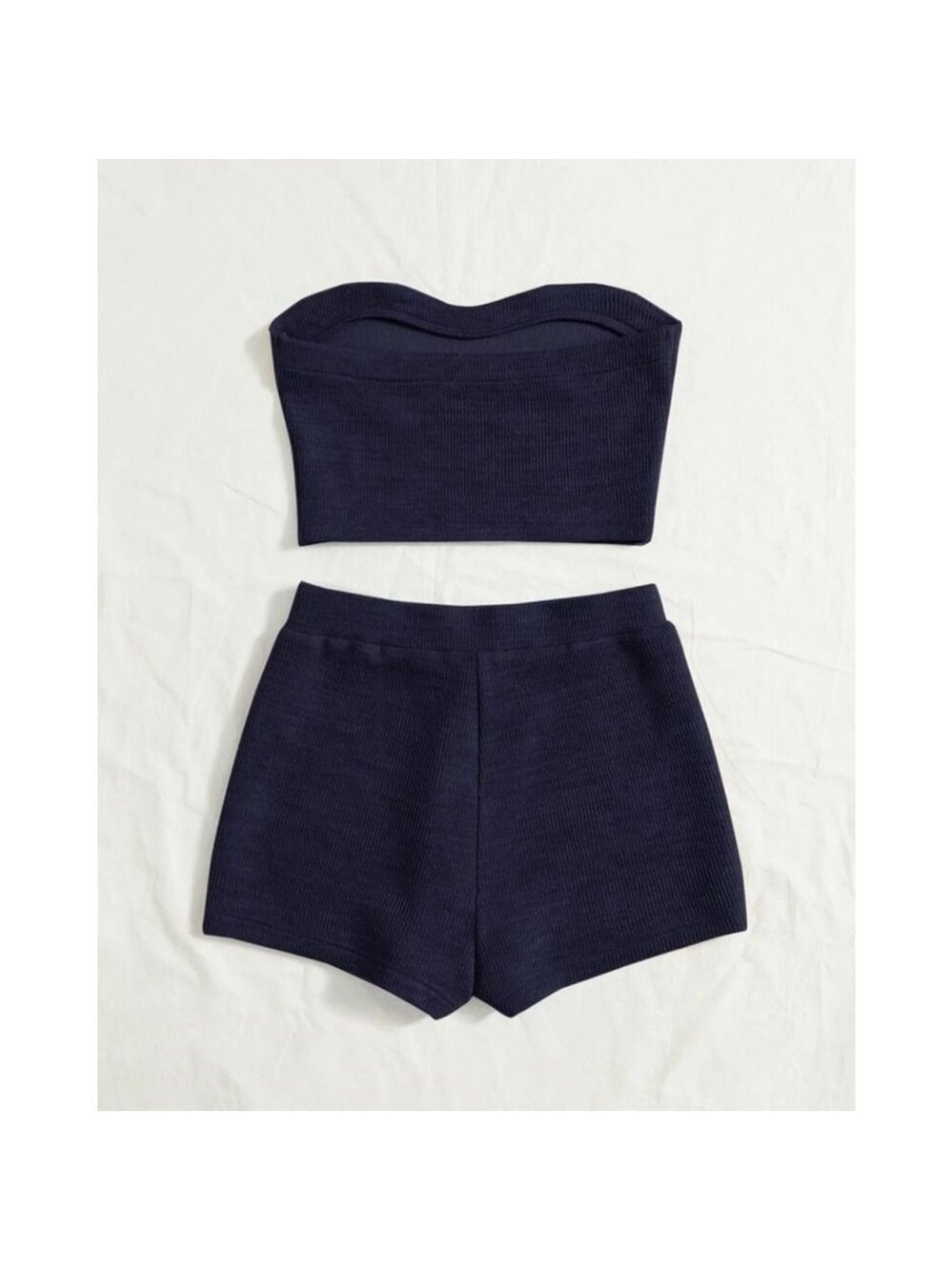 Strapless Set Women's Size Small Navy Blue